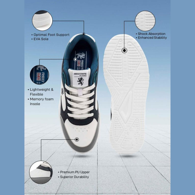Men Colourblocked Round Toe Memory Foam Sneakers