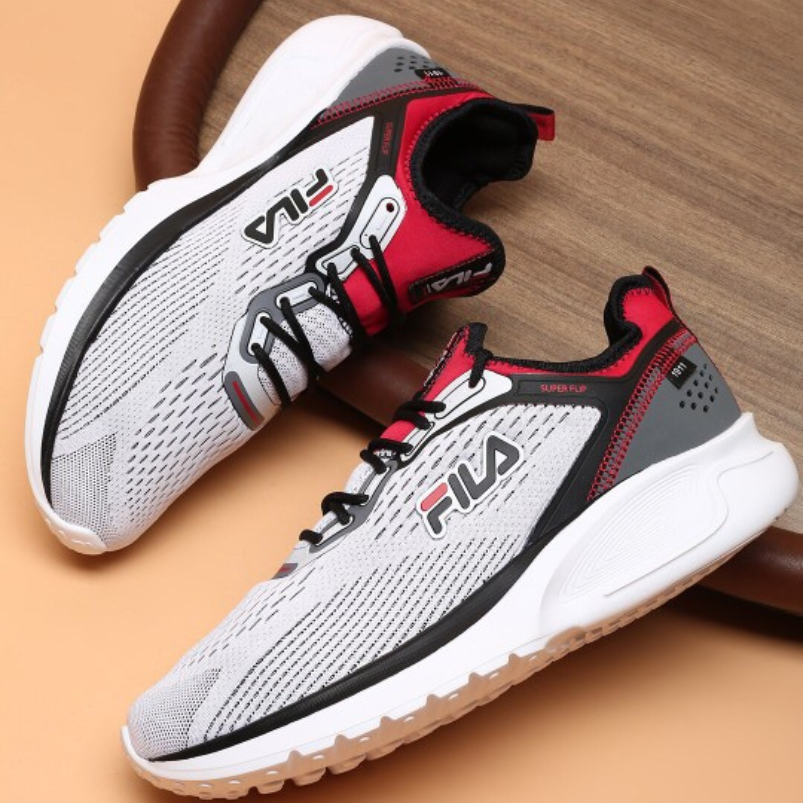 Men Textured Lace-Up Running Shoes