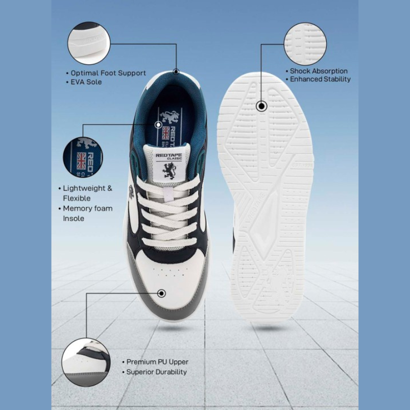 Men Colourblocked Round Toe Memory Foam Sneakers