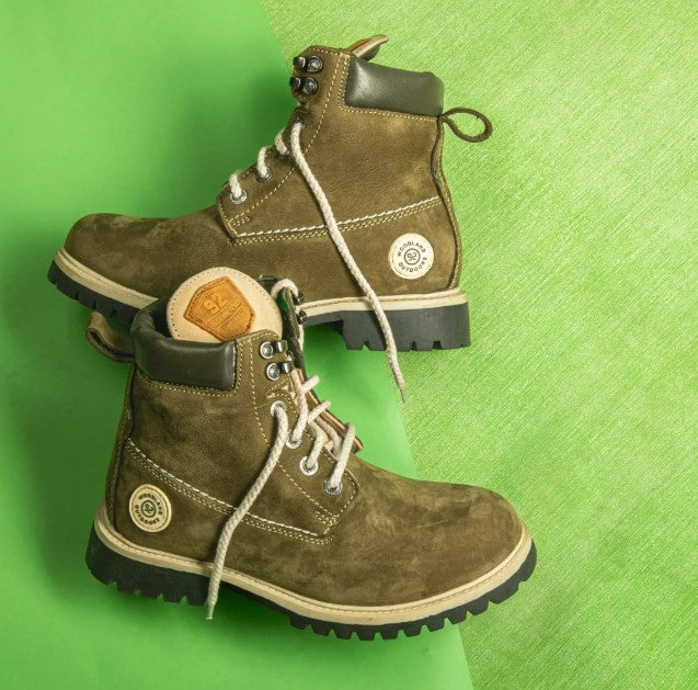 Olive green high ankle boot for men