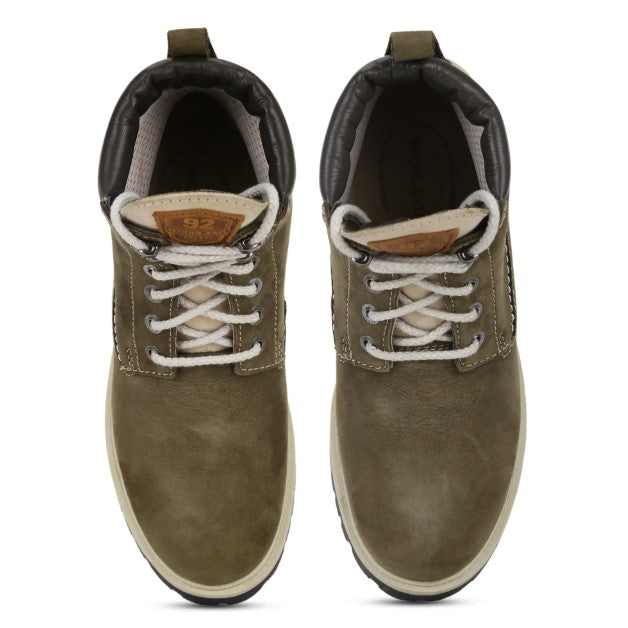 Olive green high ankle boot for men