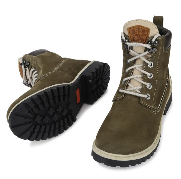 Olive green high ankle boot for men