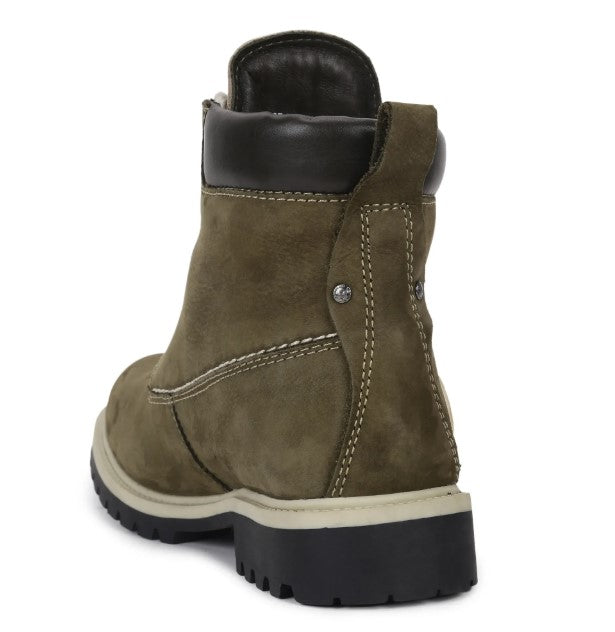 Olive green high ankle boot for men